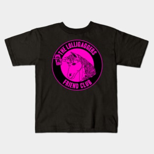 The Lolligaggers Friend Club - Neon Pink Kids T-Shirt